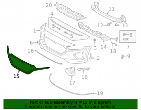 Front bumper center trim Hyundai Ioniq 20-22 HEV, PHEV
