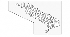 Upper radiator deflector Hyundai Sonata 16-17 hybrid
