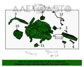 Rear heater assembly Toyota Highlander 20-22 3.5