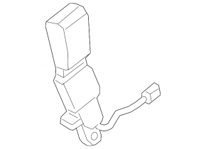 Rear seat belt latch right (3rd row) Kia Sorento 21-26 gray