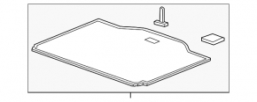 Buick Encore 15-22 black trunk floor, loop handle, for cleaning