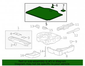 Buick Encore 15-22 black trunk floor, loop handle, for cleaning