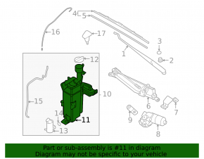Washer reservoir Hyundai Elantra 21-23 with neck and cover OEM