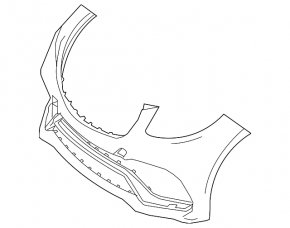 Front bare bumper Mercedes W166 GLE 16-19 AMG pkg, for parking sensors