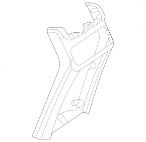 Mercedes W167 GLE 350 450 20-23 rear center console trim, lower, dark gray