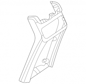 Mercedes W167 GLE 350 450 20-23 rear center console trim, lower, dark gray