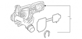 Thermostat housing Mercedes W167 GLE 450 20-23 3.0h