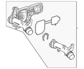 Thermostat housing assembly Mercedes W167 GLE 450 20-23 3.0h