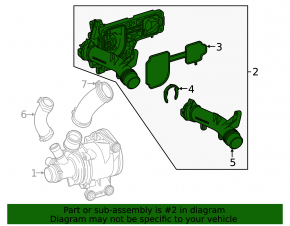 Thermostat housing assembly Mercedes W167 GLE 450 20-23 3.0h