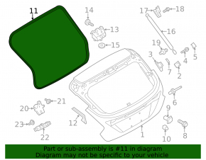 Ford Focus mk3 11-18 5d trunk door rubber seal