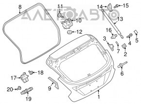 Ford Focus mk3 11-18 5d trunk door rubber seal