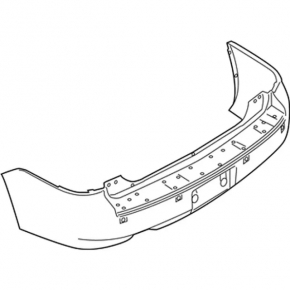 Rear bumper bare Ford Flex 13-19 without towbar
