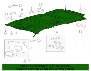 Ford Explorer 16-19 roof trim for sunroof black