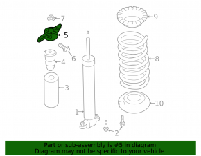 Shock absorber support rear left Lincoln MKZ 17-20