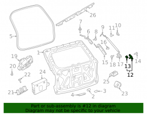 Right tailgate shock absorber bracket Ford Explorer 20- on the body