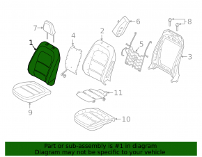 Driver's seat Ford Escape MK4 20-20 without airbag, leather beige