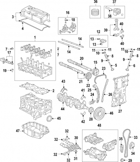 Crankshaft Honda CRV 12-16 2.4 K:54.99 W:47.97