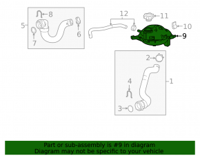 Expansion tank cooling Chevrolet Cruze 16- without cap