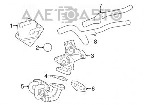 Oil cooler for Lexus RX350 RX450h 16-22