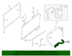 Lower cooling hose for Nissan Murano z52 15-24