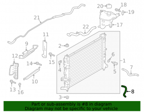 Cooling pipe lower Infiniti QX50 19-