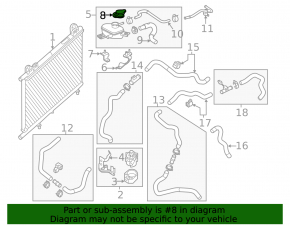 Nissan Pathfinder 13-20 hybrid inverter cooling expansion tank cap