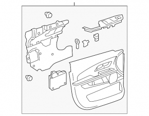 Door trim card front right Chevrolet Equinox 10-11