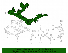 Front subframe BMW 4 F33 14-20 convertible AWD