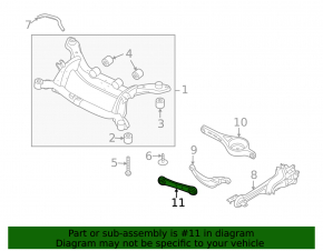 Rear left transverse control arm for Volvo S60 11-18