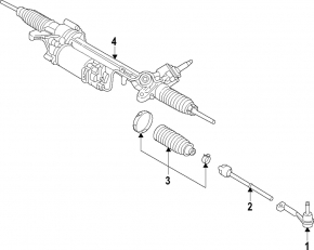 Power steering rack BMW 5 G30 17-19 RWD