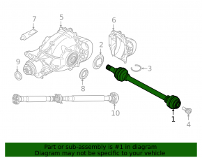 Drive axle rear left BMW X3 G01 18-