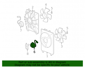Right Cooling Fan Motor for 2010 Acura MDX