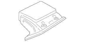 Front panel pocket box left BMW 5 G30 17-23 black