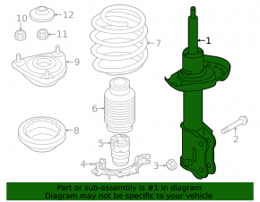 Shock absorber front left Kia Niro 23- HEV, PHEV under R18