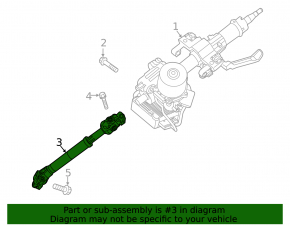 Steering cardan shaft Kia Forte 4d 17-18 rest