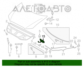 Mitsubishi Outlander 14-21 Hood Lock Without Sensor OEM