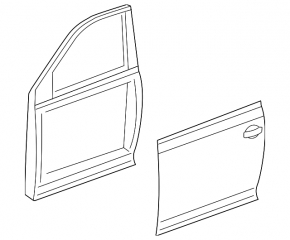 Door bare front right VW Jetta 11-18 USA