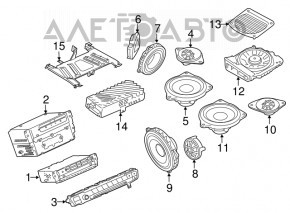 Speaker rear left BMW 3 F30 12-18 HiFi