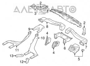 Left air duct Subaru Outback 10-14