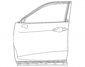 Door assembly front right Toyota Venza 21-