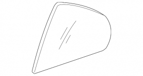 Door glass triangle rear right Lexus IS250 IS350 06-13