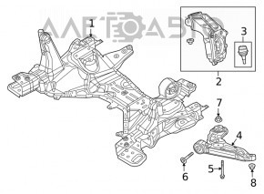 Lower control arm front left Jeep Cherokee KL 19-22 Off road