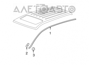 Right roof lining for 2013 Acura MDX without roof rails