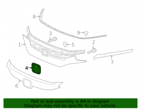 Honda Civic X FC 16-21 Grille Emblem