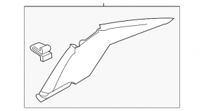 Rear pillar trim left upper Infiniti Q50 14-20 ser
