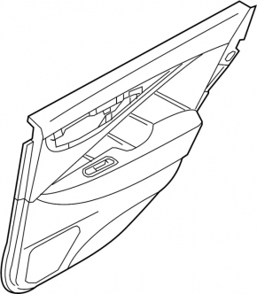Door trim card rear right Infiniti Q50 14-20 gray