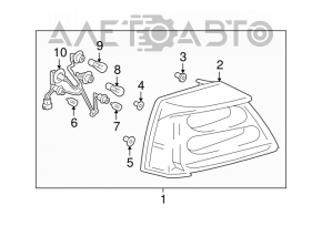 Right inner headlight for Mitsubishi Galant 07-08 rest.