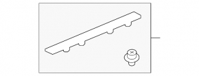 Honda Accord 18-22 black front right door sill plate