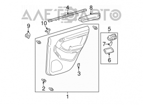 Front right window lift control for Toyota Solara 2.4 04-08
