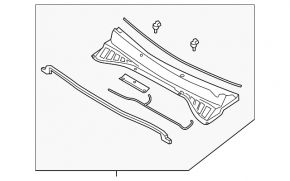 Kia Sorento 16-20 plastic windshield wiper grille